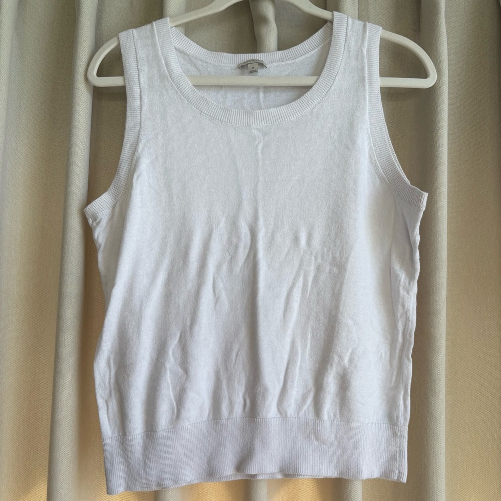 Talbots white sweater vest
